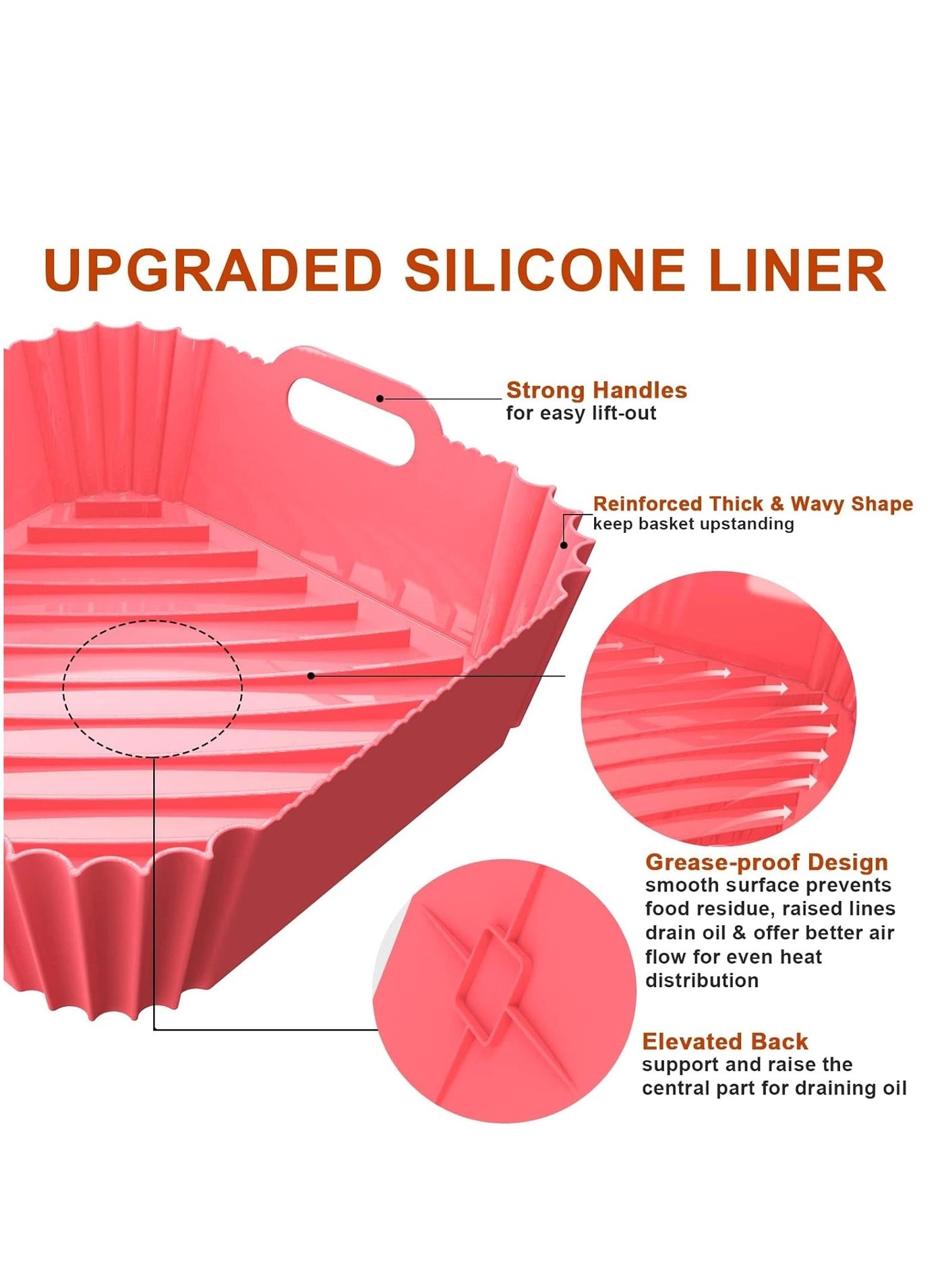 Air Fryer Silicone Liner - food-grade silicone