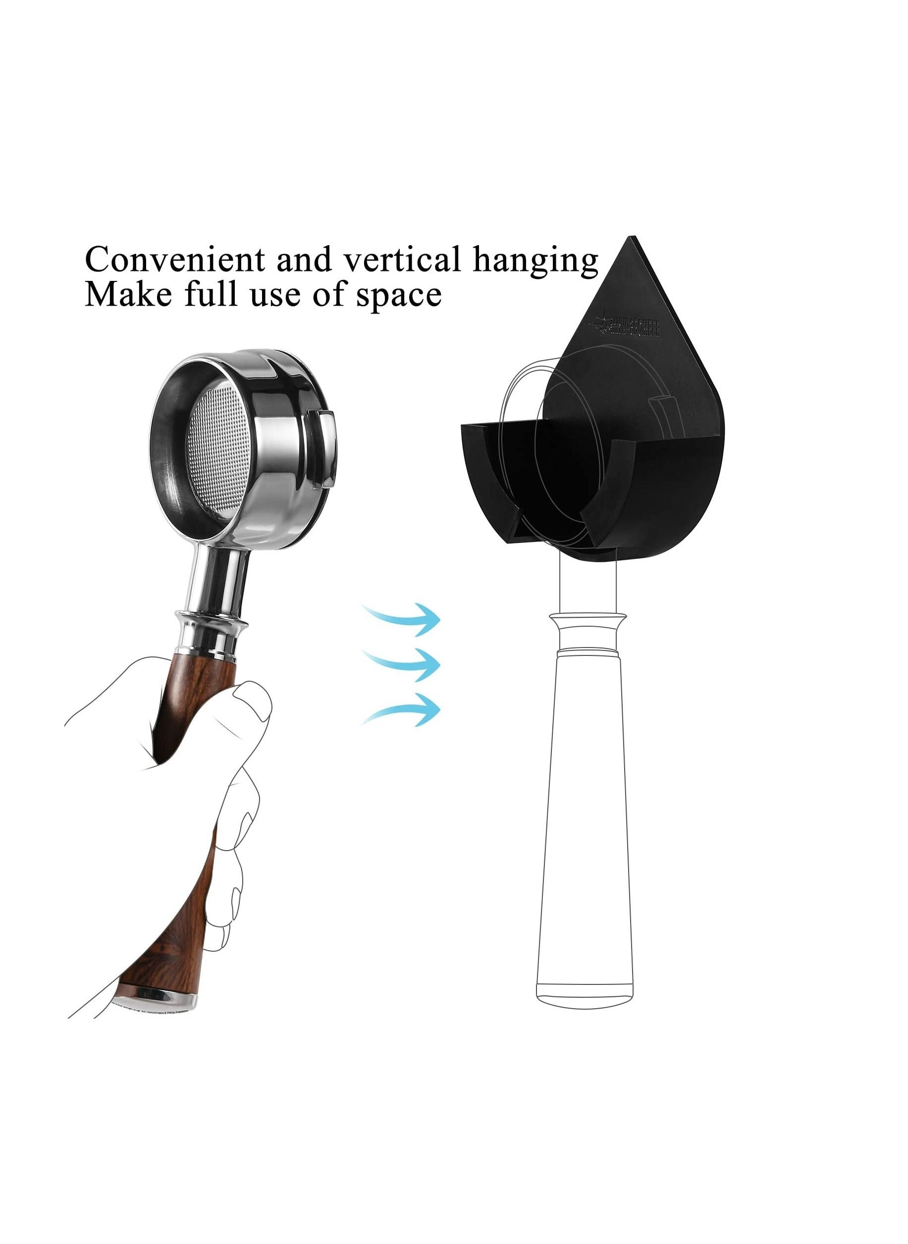 Coffee Portafilter Wall Rack Holder