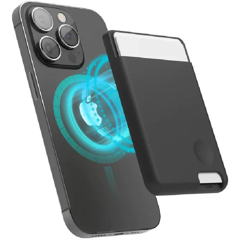 MagSafe Silicone Card Pocket Phone Wallet - Black Supports up to 2 Cards