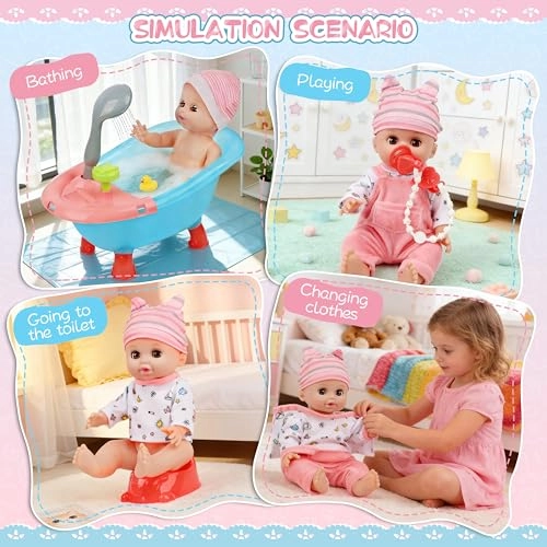 Bath Doll Set - 30 cm 24-piece