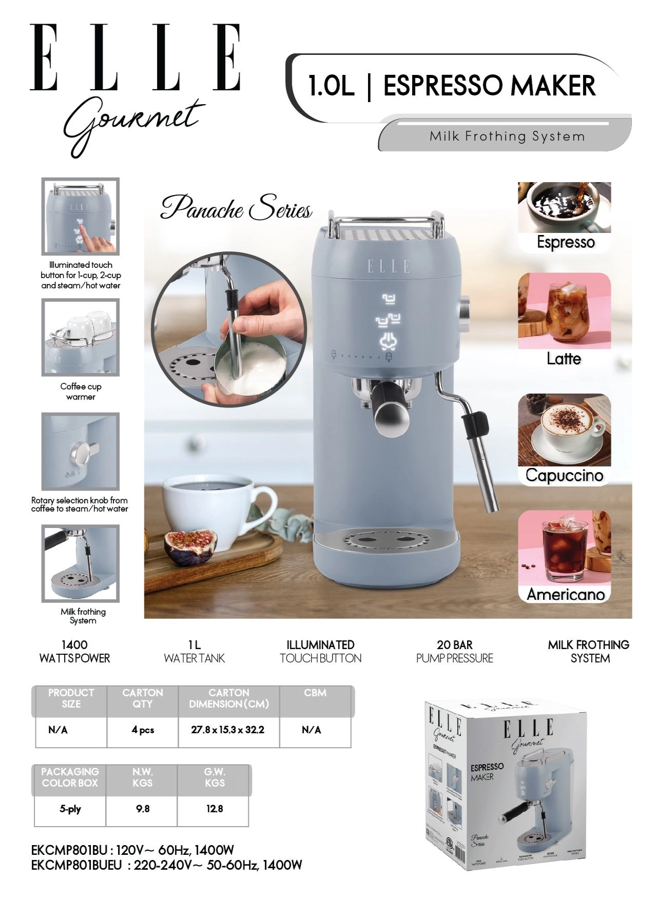 Panache Series - Milk Frother Cup Warmer