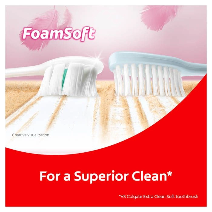 Foamsoft - Super Dense Thin Bristle 2-Piece Pack