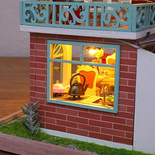 DIY Dollhouse Miniature Kit - Garden Tea House 1:24