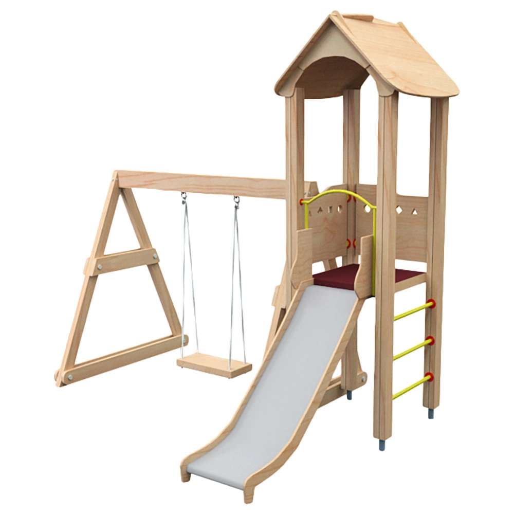 Playhouse - Platform Wall Ramp Slide Swing