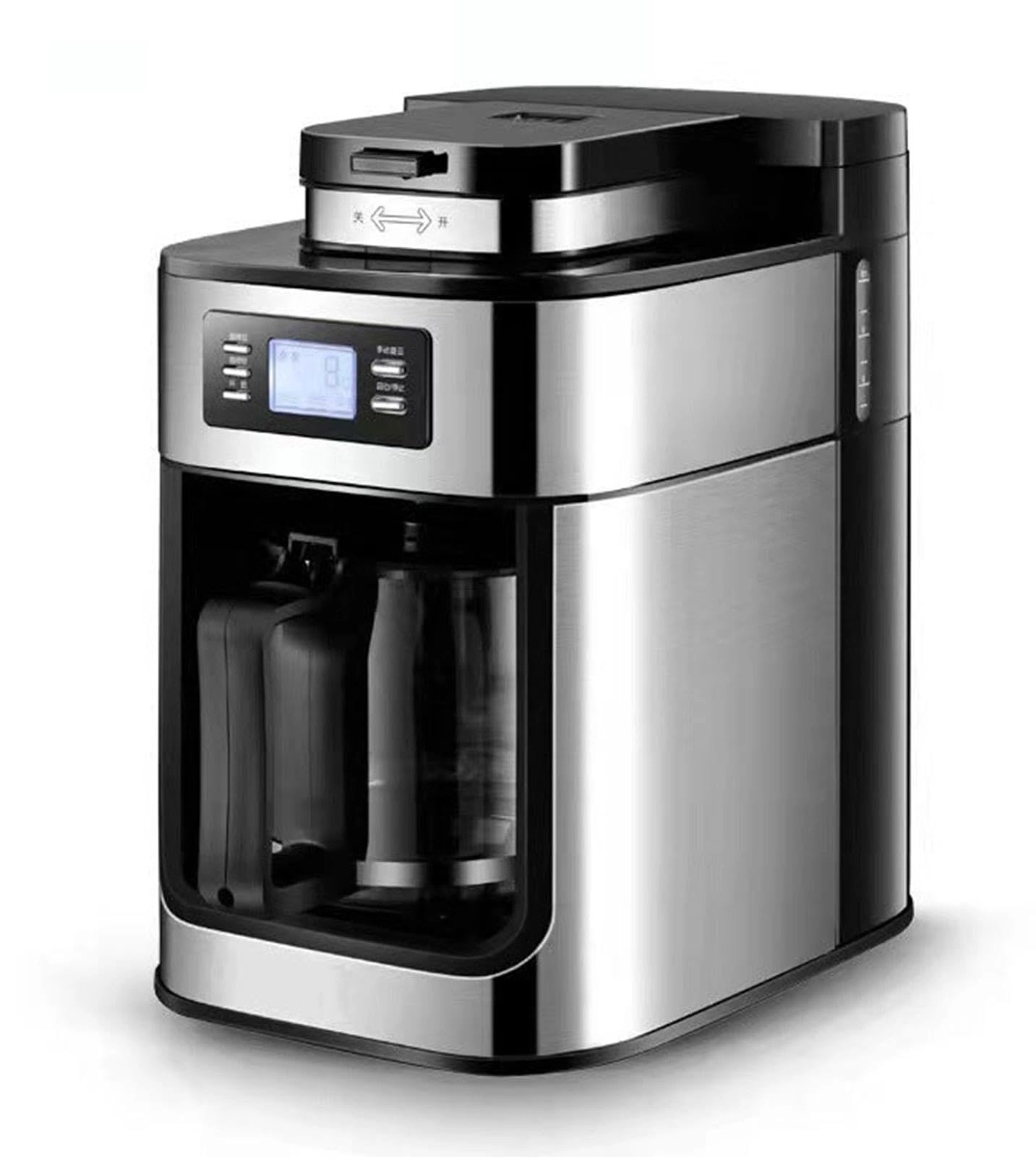 LoKori Automatic Espresso Machine - 1.2L Built-in and Adjustable Espresso Bean Grinder 3 Levels of Concentration Adjustment