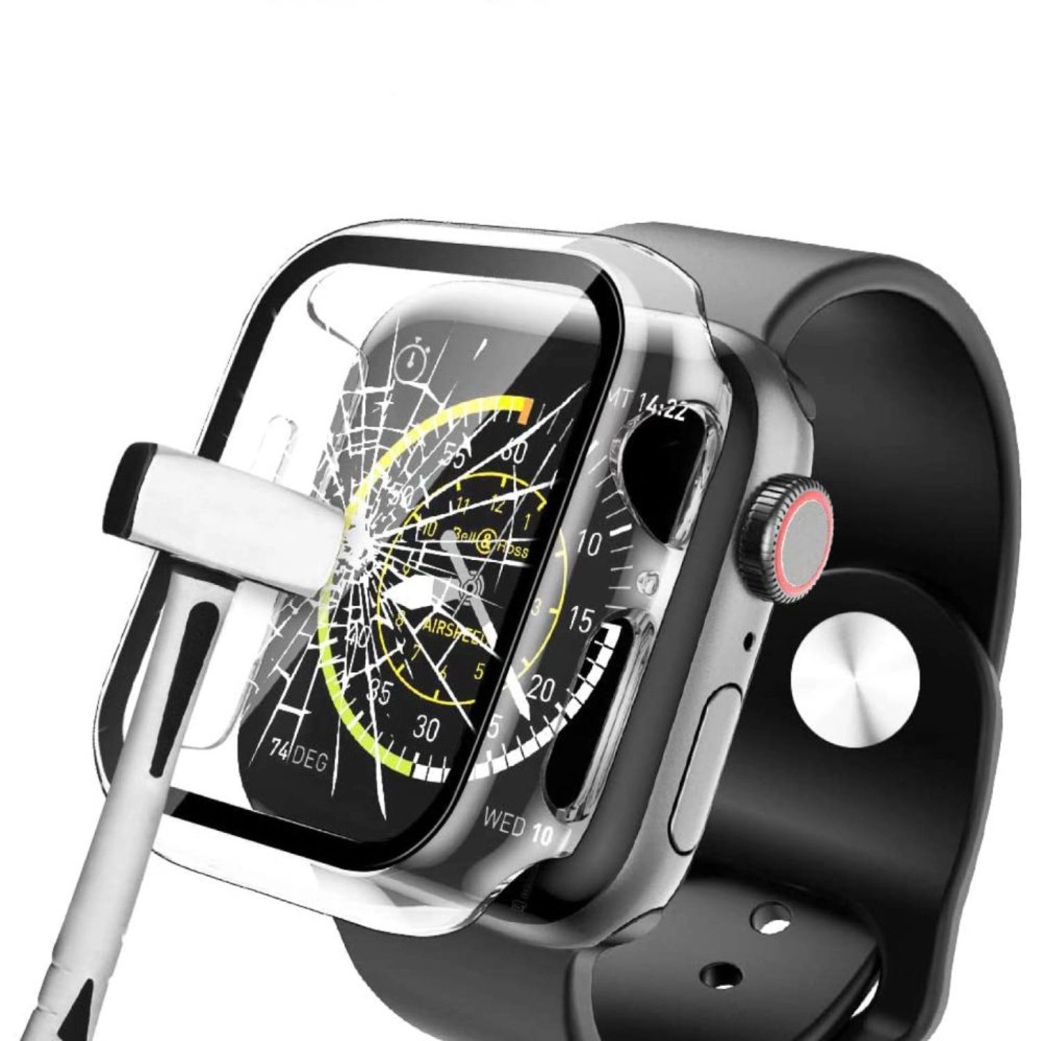 Tempered Glass Screen Protector for Apple Watch Series 6/5/4/SE 44mm