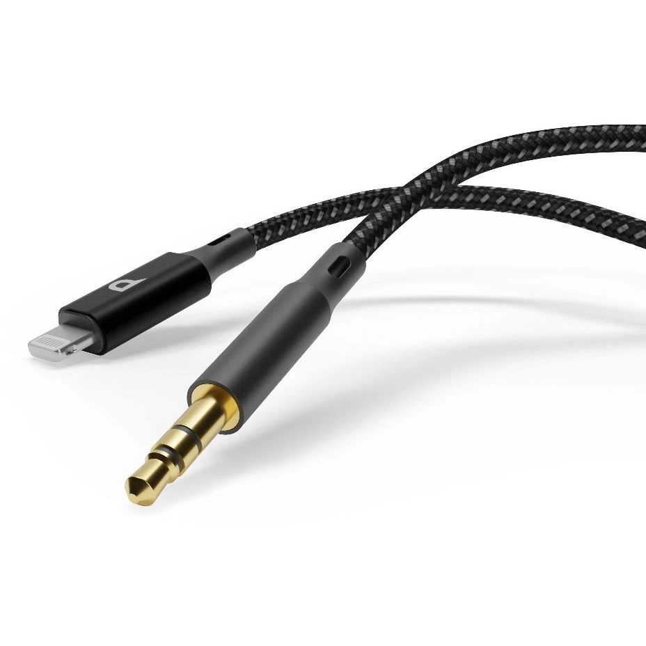 Powerology Aluminum Braided Lightning to 3.5mm AUX Cable 1.2m