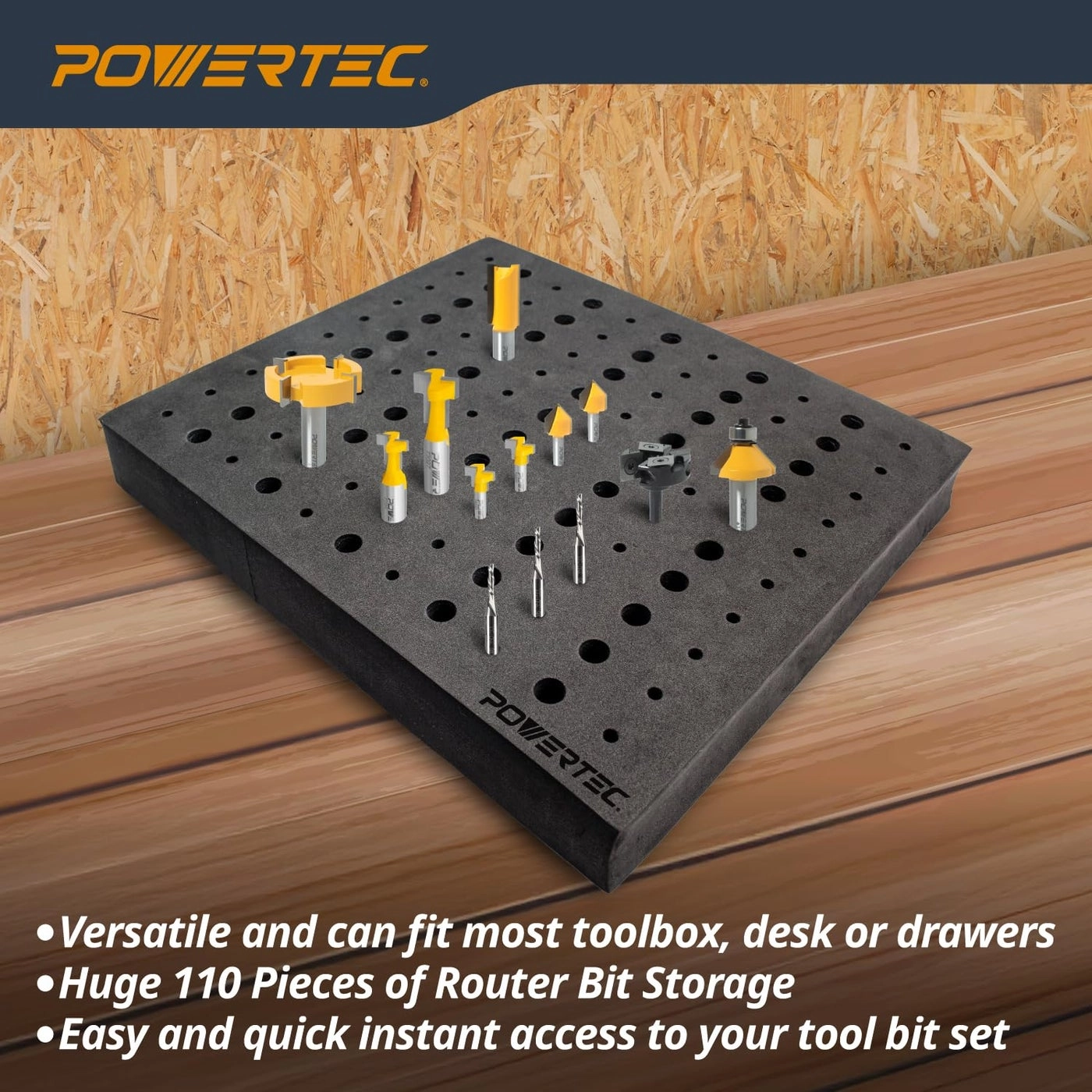Router Bit Storage Inserts - 1/2\" 1/4\" 110 Bits