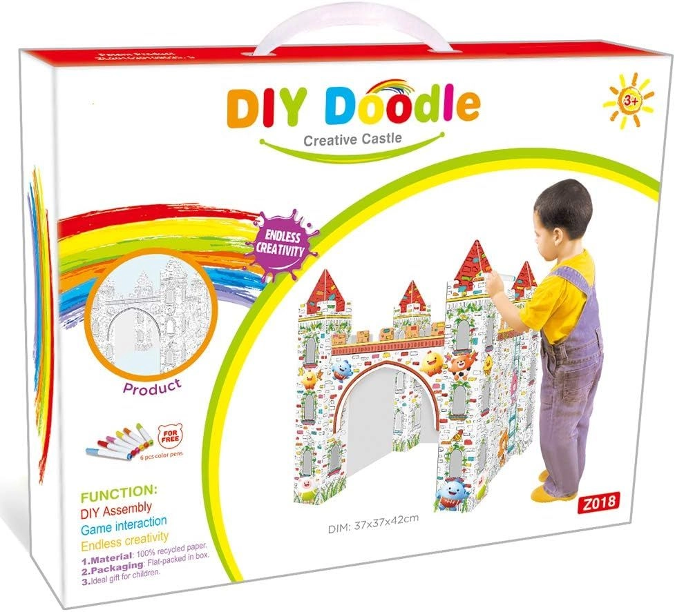 Doodle Erasable Painting Castle - Set of 6 Sketch Pens