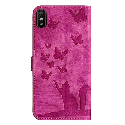 Cute Cat Case Wallet Flip Cover for Xiaomi Redmi 9A