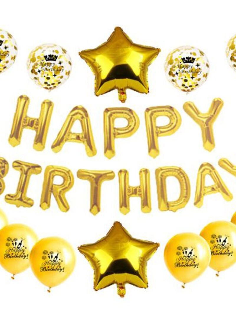 Happy Birthday Balloons Set - 13Pcs