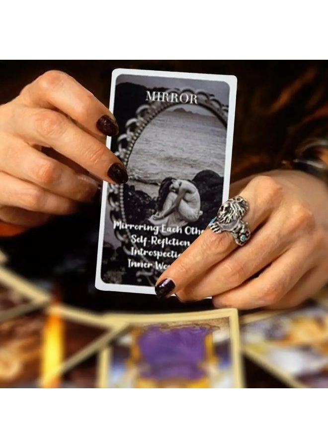 Mysterious Red Rose Divination Card Set - 53 Divination Cards English Version