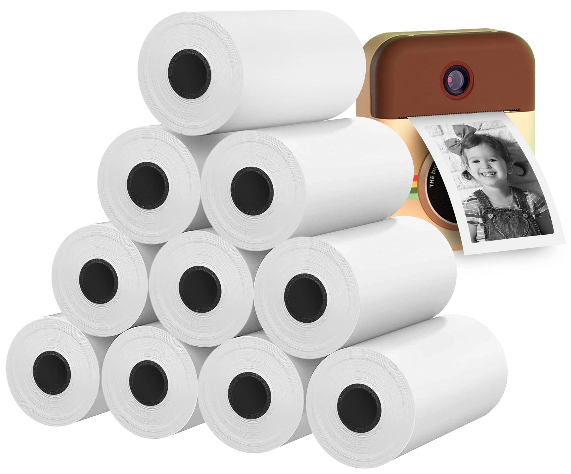 QICEN Camera Print Paper - 10 Rolls 2.2"