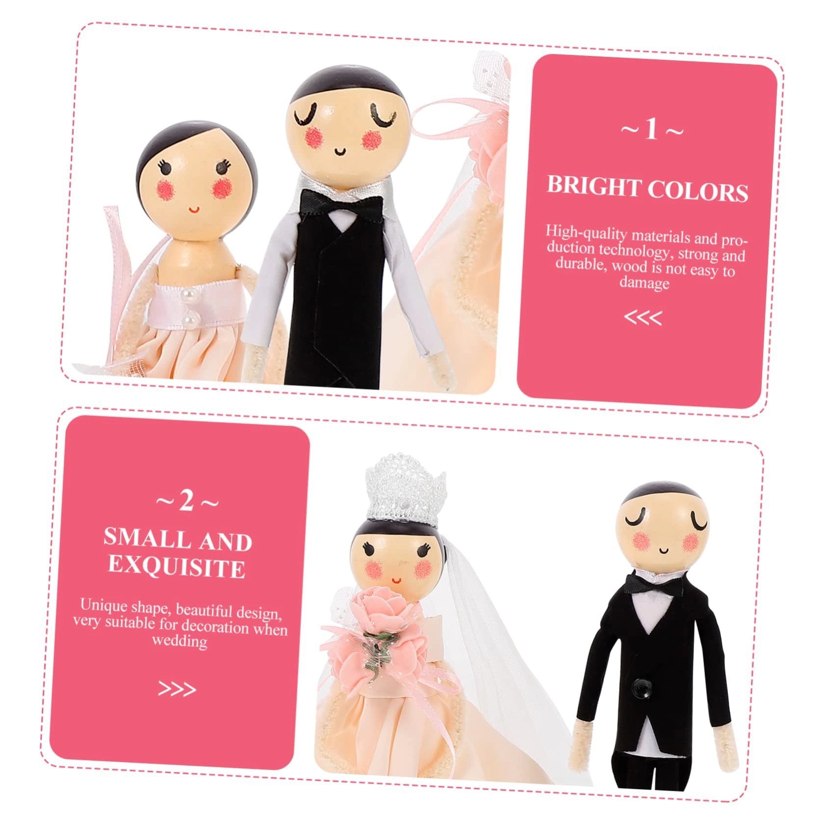 Wedding Couple Statue Set - 4pcs