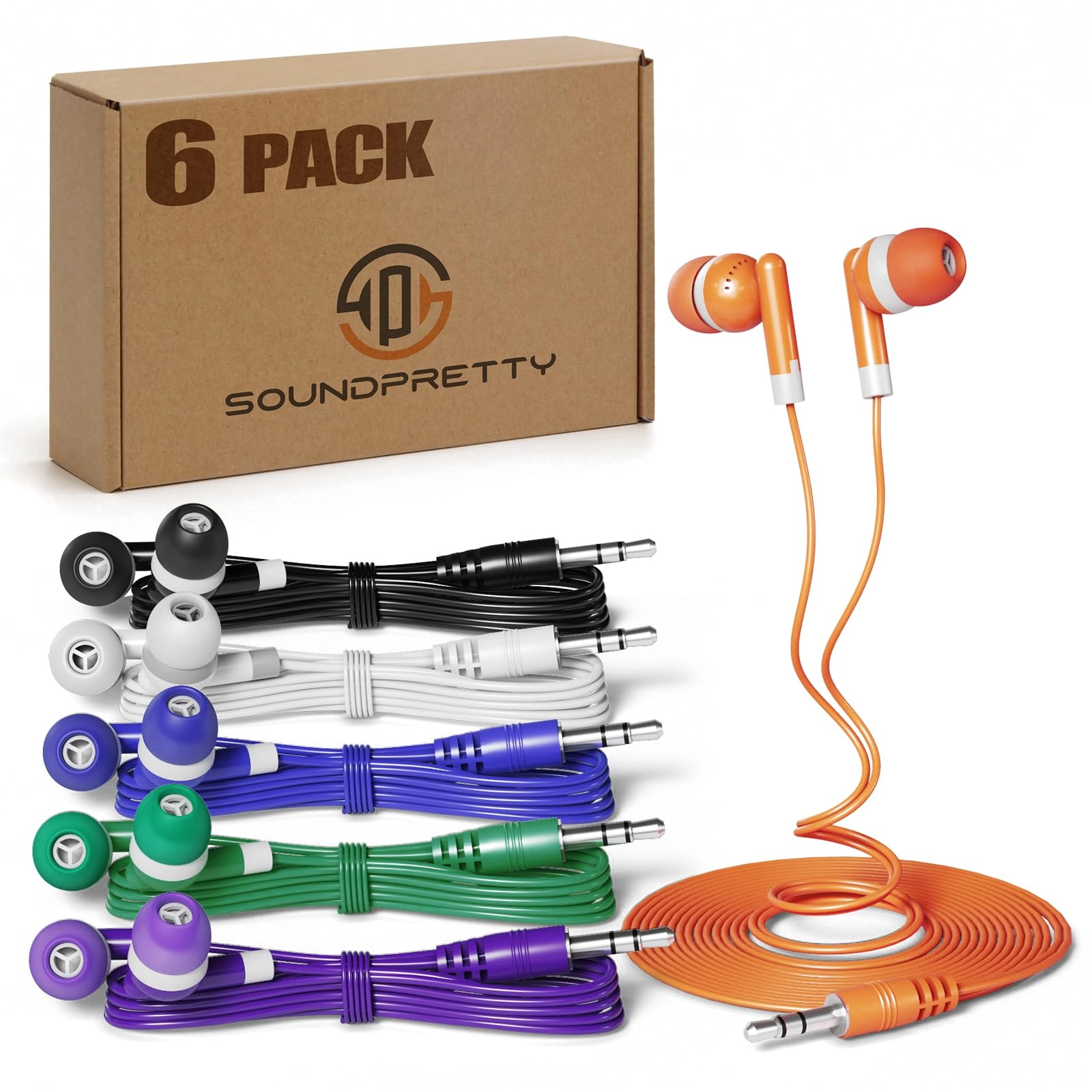 SP SOUNDPRETTY SPT-6MIX Wired Earbud 6 Pack