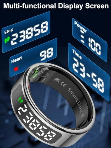 Smart Ring - Display Heart Rate Blood Oxygen