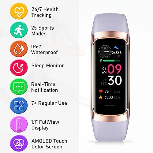 Fitness Tracker - Heart Rate 1.1" AMOLED