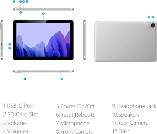 Android 14 Tablet - 64GB 10.1"