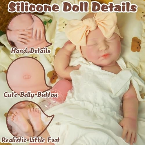 Reborn Baby Doll - 20.1 Inch Silicone Anatomically Correct Ages 3+