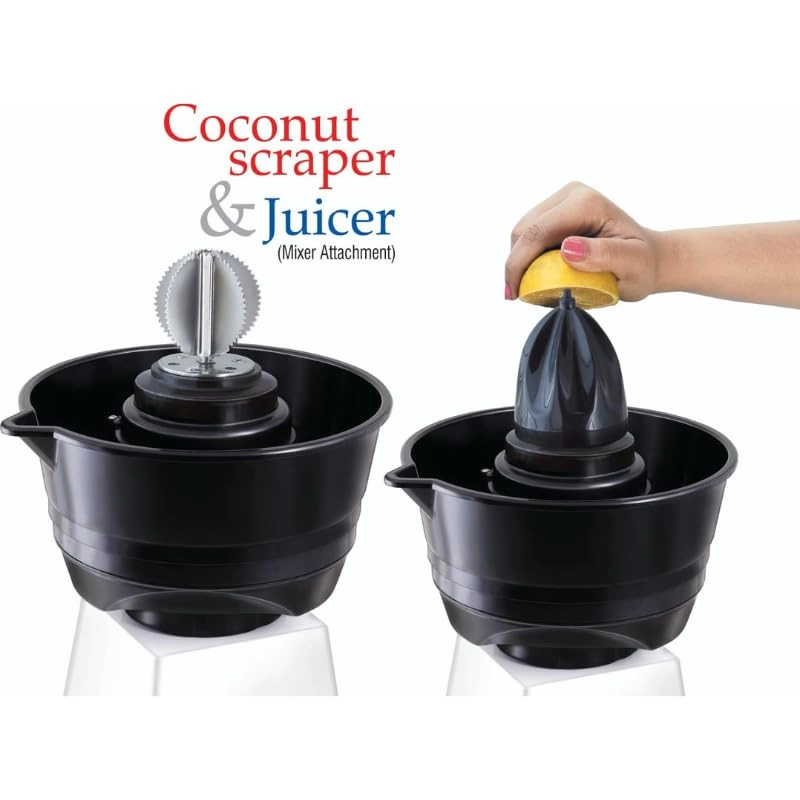 4G Food Processor Attachment - Atomberg Mixer Black
