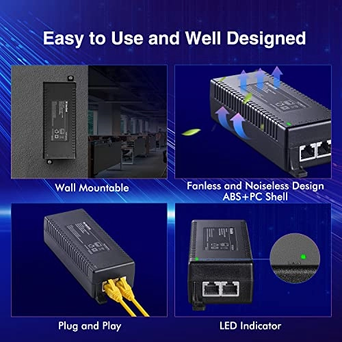 PoE Injector - 60W 48V 802.3af/at/bt 2.5G/1G/100M