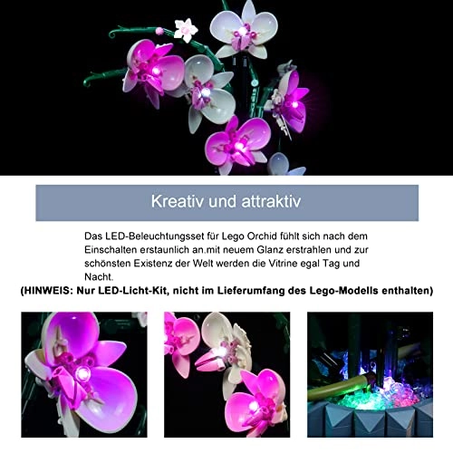LED Lighting Set for Lego Orchid - Light Control version