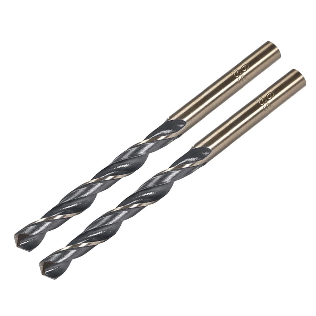 uxcell Straight Shank Twist Drill Bit - High Speed Steel HSS 4341 2pcs 6mm