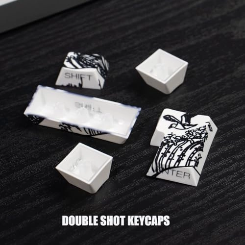 Shine Through Keycaps - PBT White Cherry Profile