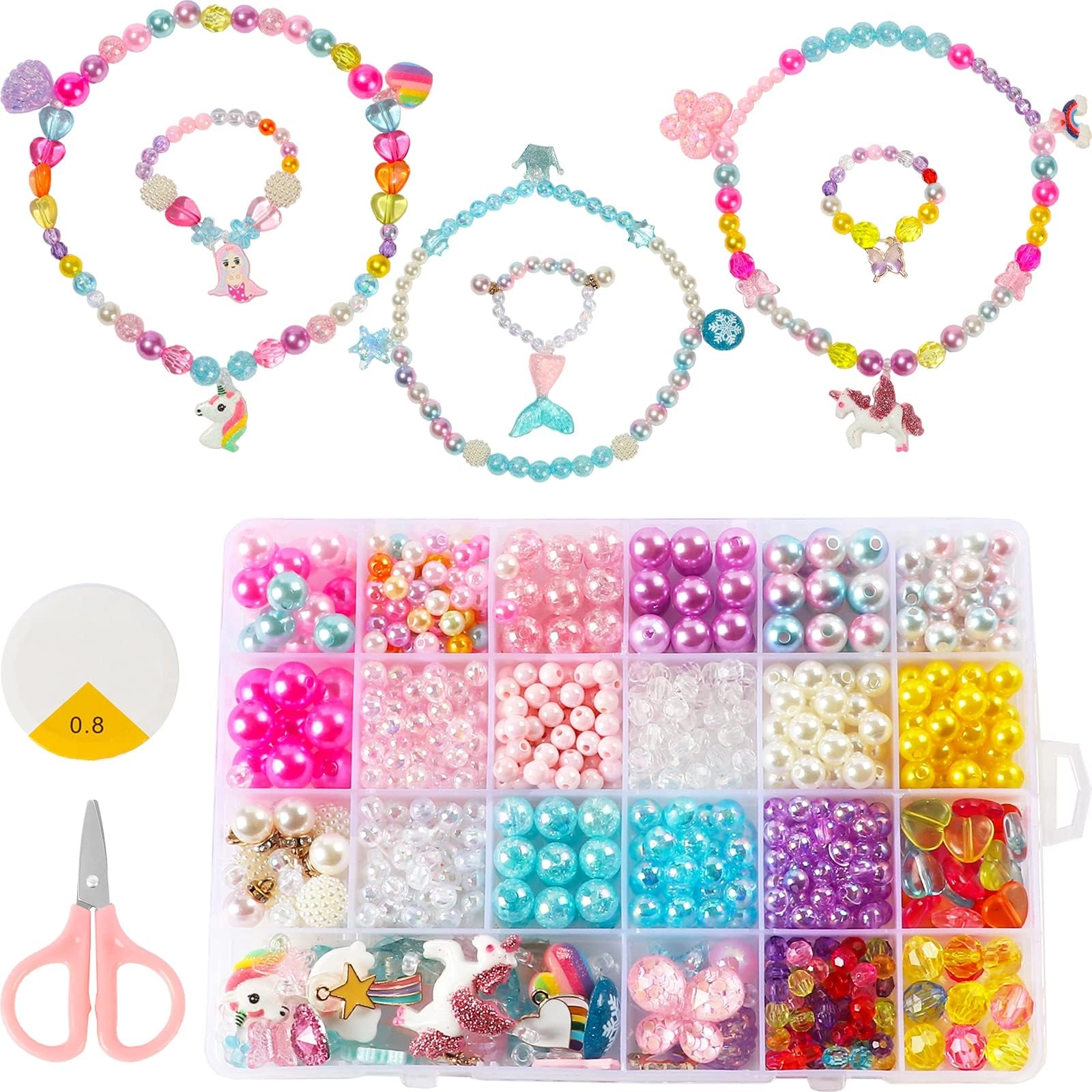 SOTOGO 270 Pieces Snap Beads - Pop Beads DIY Jewelry Making Set