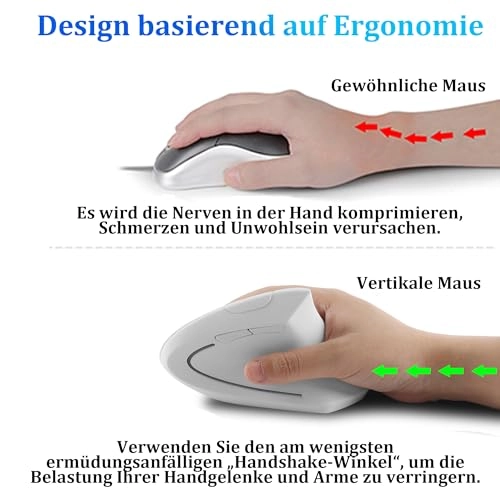 Ergonomic Vertical Mouse - Wireless