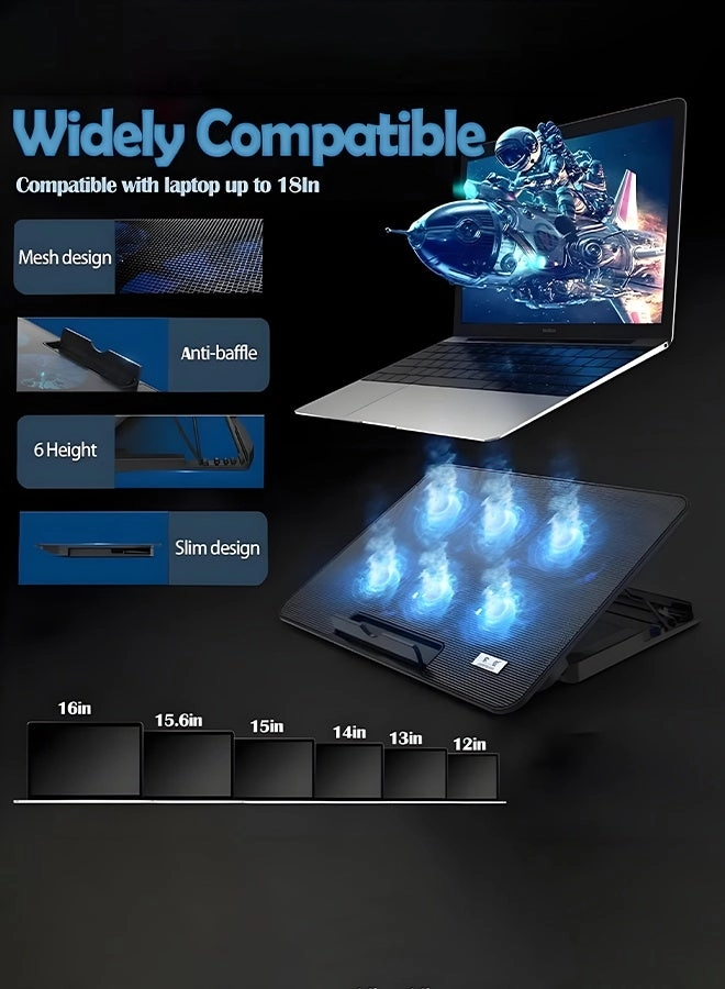 Gaming Laptop Cooling Pad - 6 piece(s) 17.3 inch