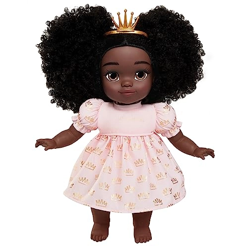 Littlelistas Lily Baby Doll - 14-inch Deep Brown 3C Textured Hair Ages 3+ Bundle