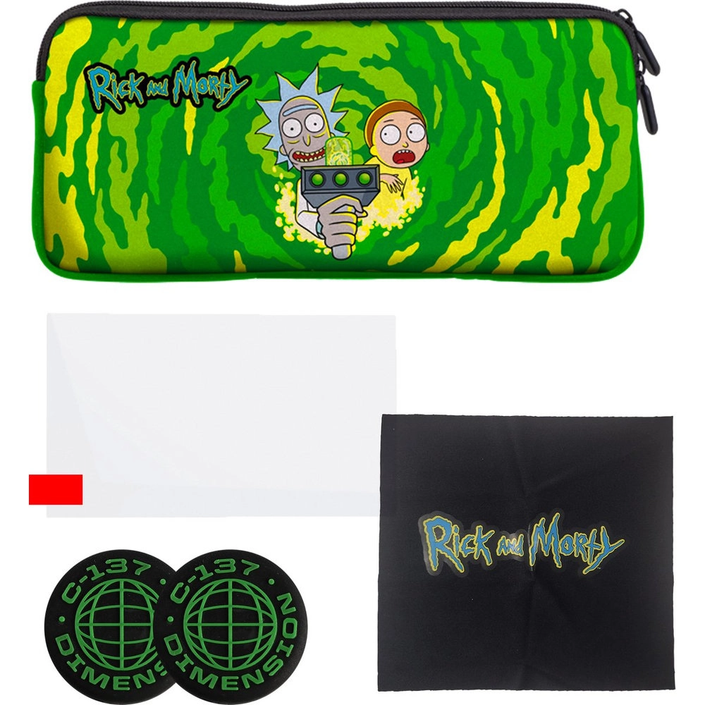 BLADE INTERACTIVE Carrying Case + Joystick Grips + Tempered Glass Screen Protector + Microfiber Cleaning Cloth - Nintendo Switch 2