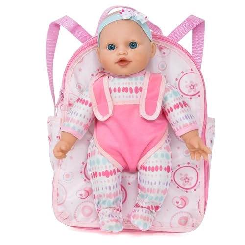 Soft Body Baby Doll - 12 Inch Backpack Carrier Clothes Accessories Ages 3+