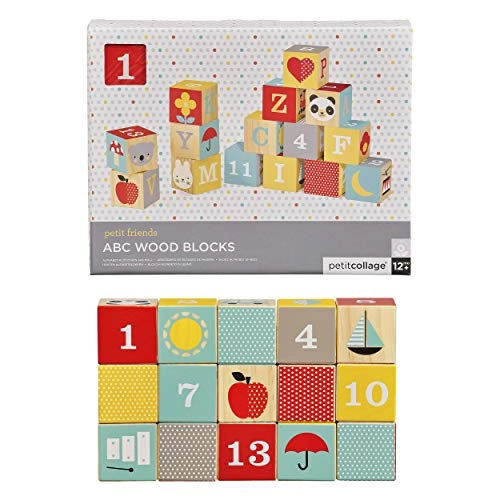 ABC Wood Blocks - 12 months and up 15 pieces
