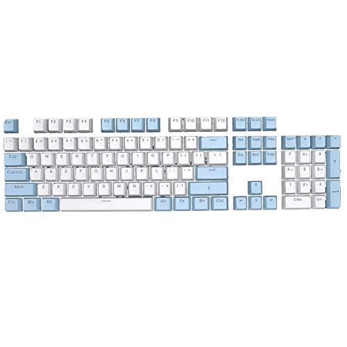 Key Cap - 104Pcs PBT White Blue