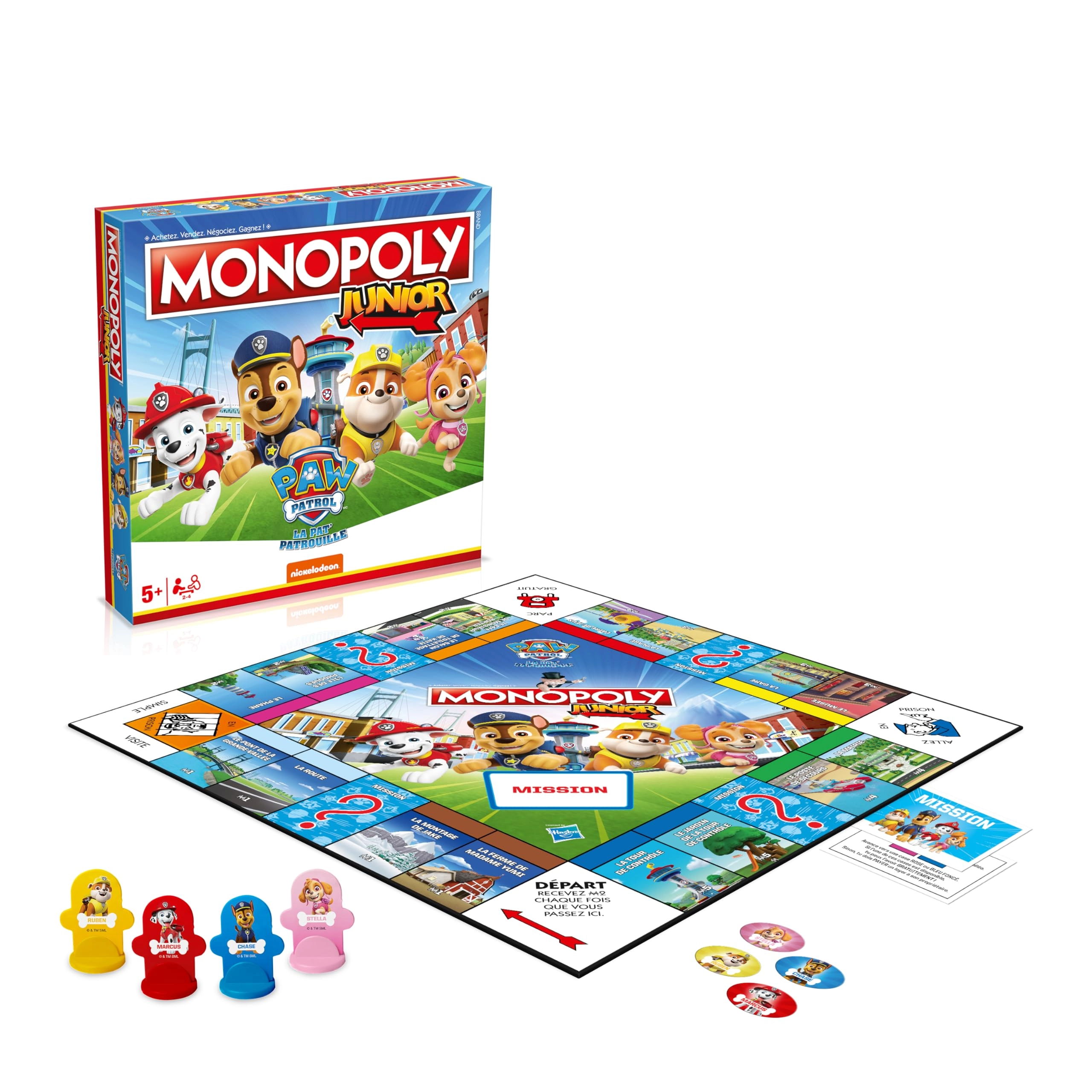 Winning Moves Monopoly Junior: Paw Patrol (French)