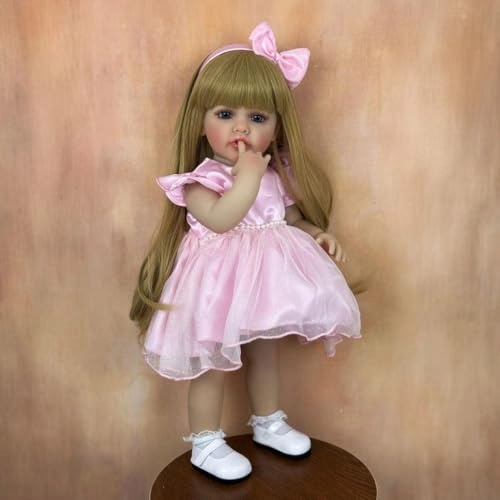GUESSBELLY Reborn Baby Doll - 22inch 55cm Vinyl Blonde Ages 3+