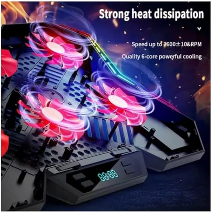 LAPTOP COOLING PAD - 12-17 INCH 6 QUIET FANS