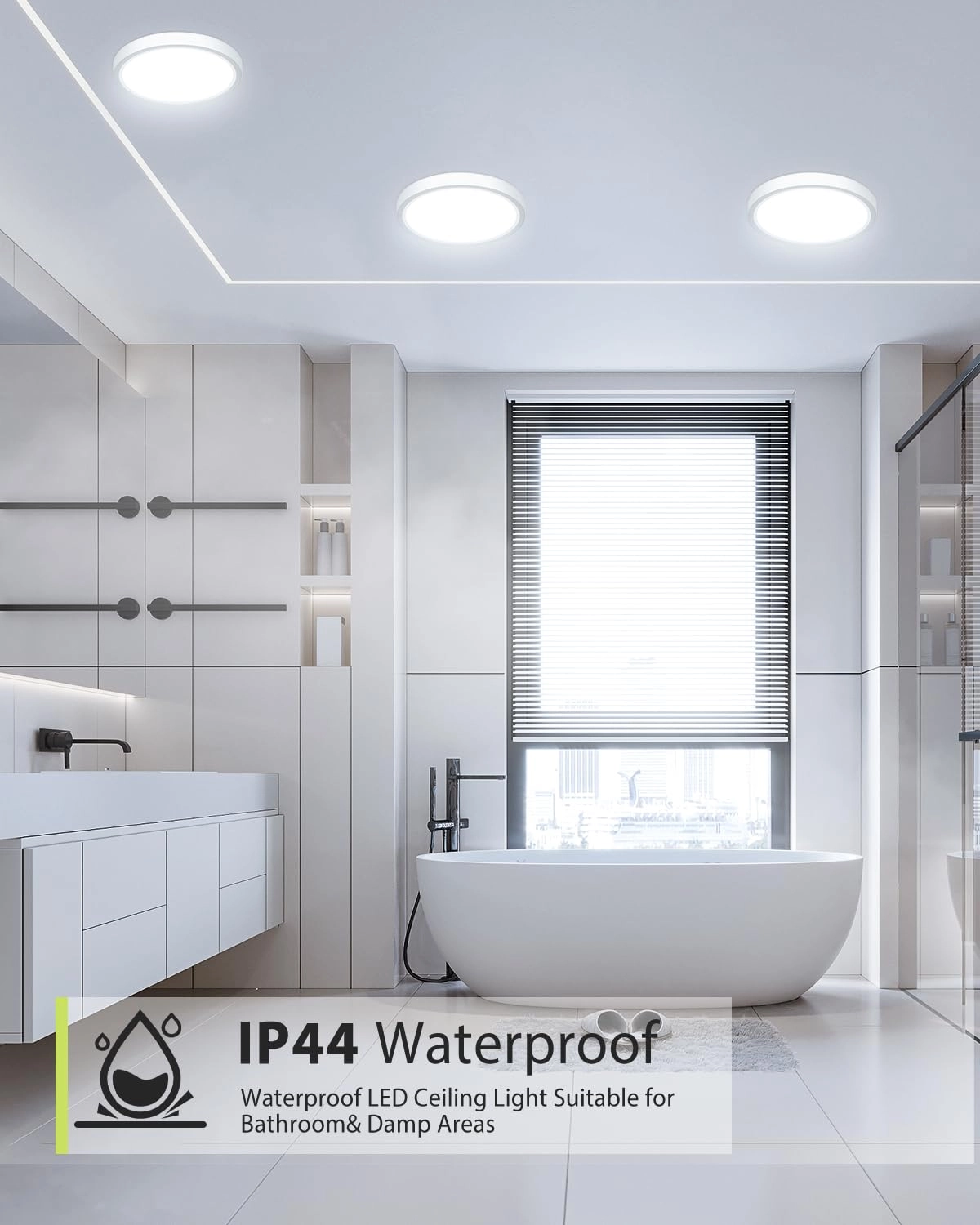 Flush Mount LED Ceiling Light - 3000K 4500K 6000K Dimmable