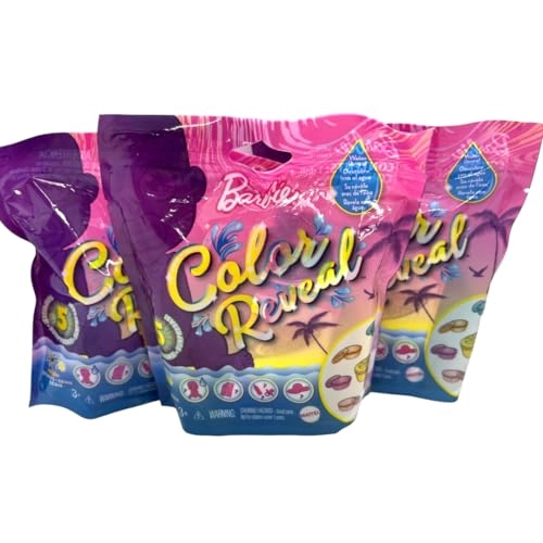 Barbie Color Reveal Baby Doll - 5 Surprises Water Reveal Pack of 3 Bags Ages 3+