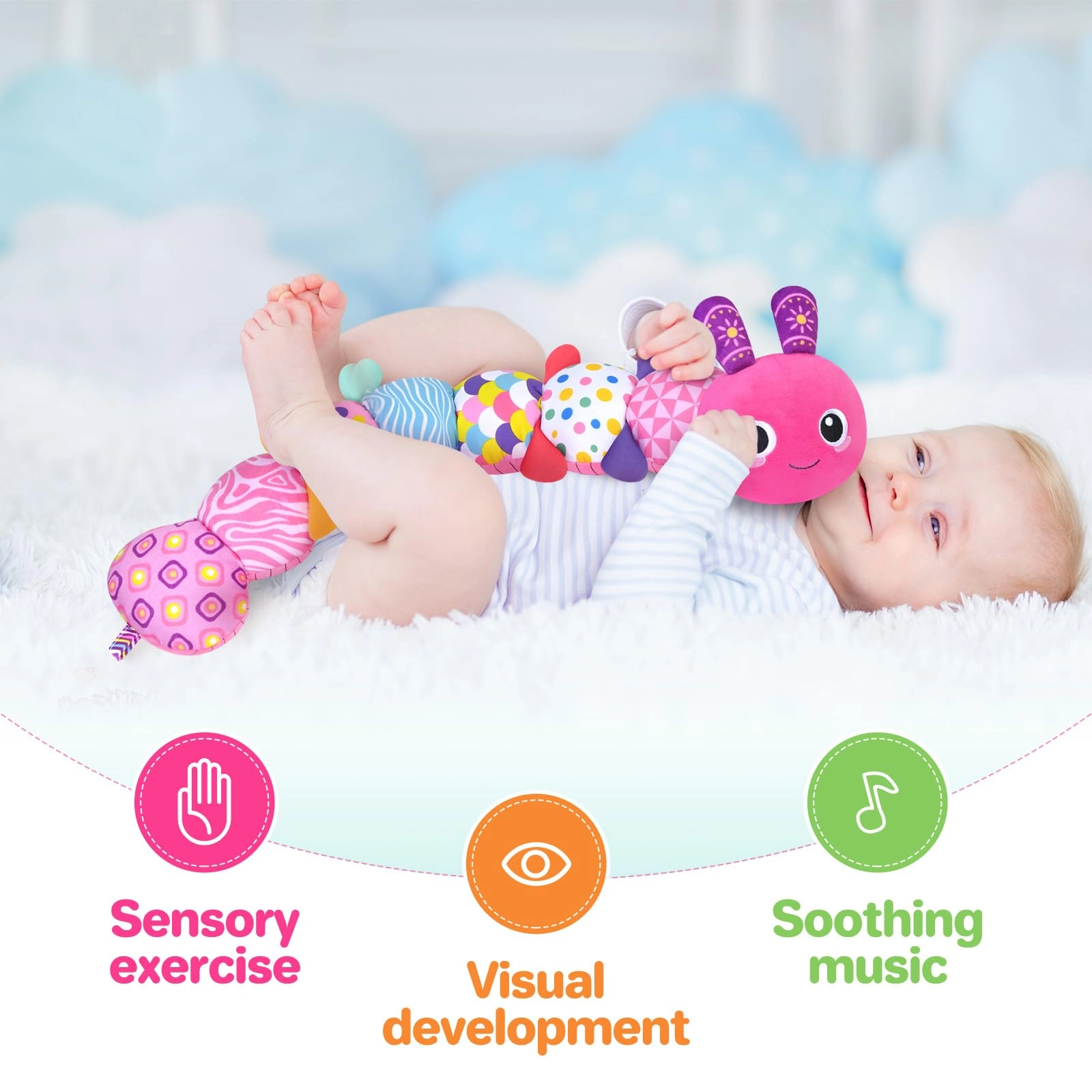 Baby Toys - 0 months Polyester Animal 1.0 Count