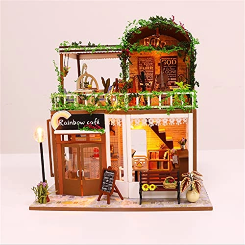 DIY Dollhouse Kit - 30x24.5x27.6 cm LED Light