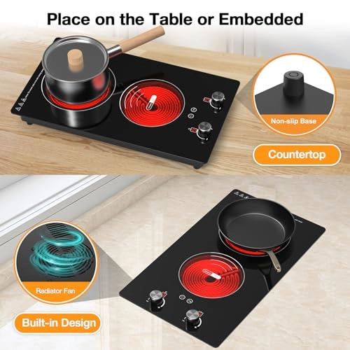 Stove Top 2 Burner Electric hob