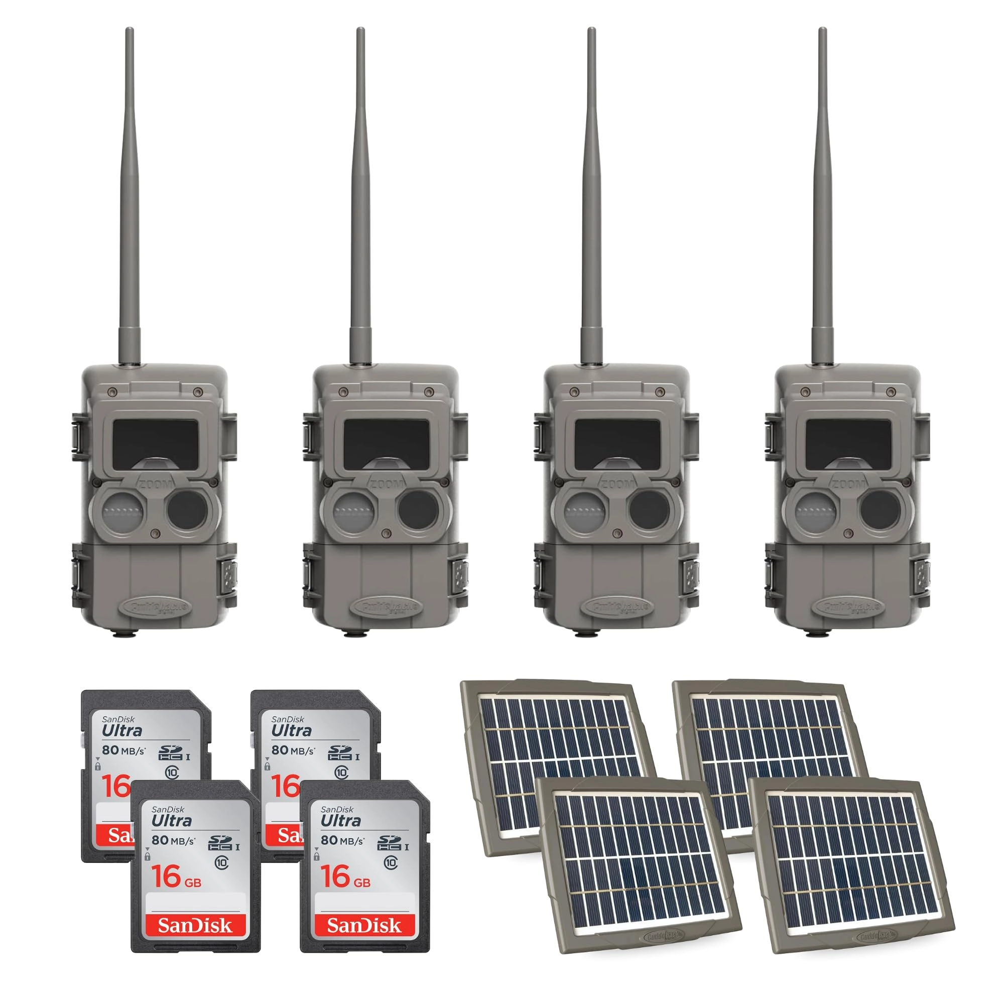 Cuddeback CuddeLink Zoom IR + Solar Power Bank + 16 GB SD Card
