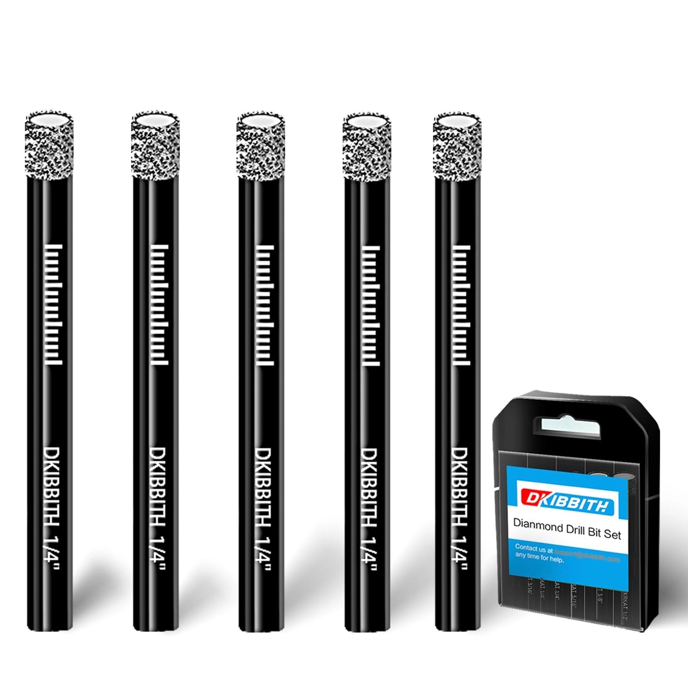DKIBBITH Diamond Drill Bits - 5 Packs 1/4"