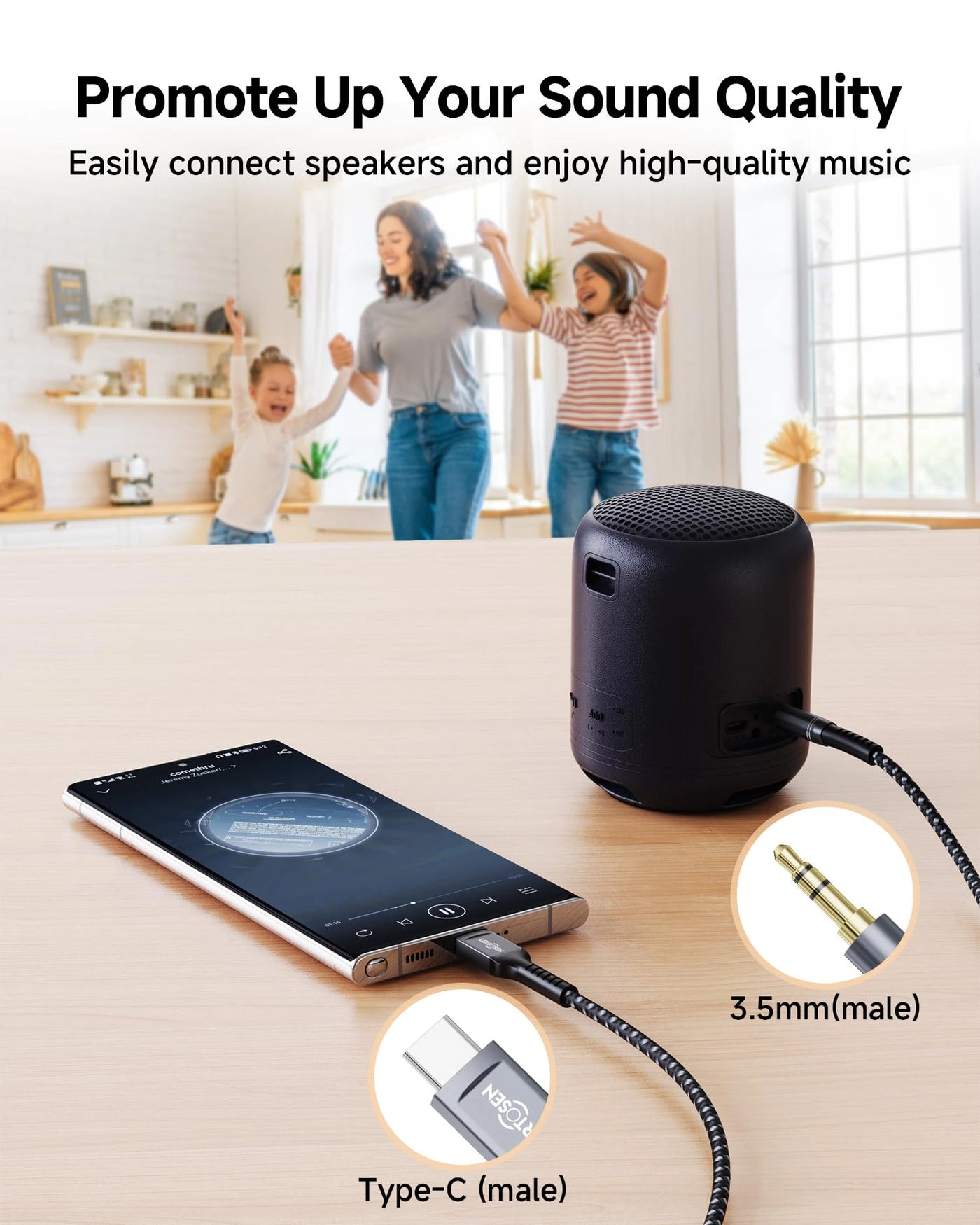 Standard Cable 3.5mm to USB-C 1.2m (2-Pack)