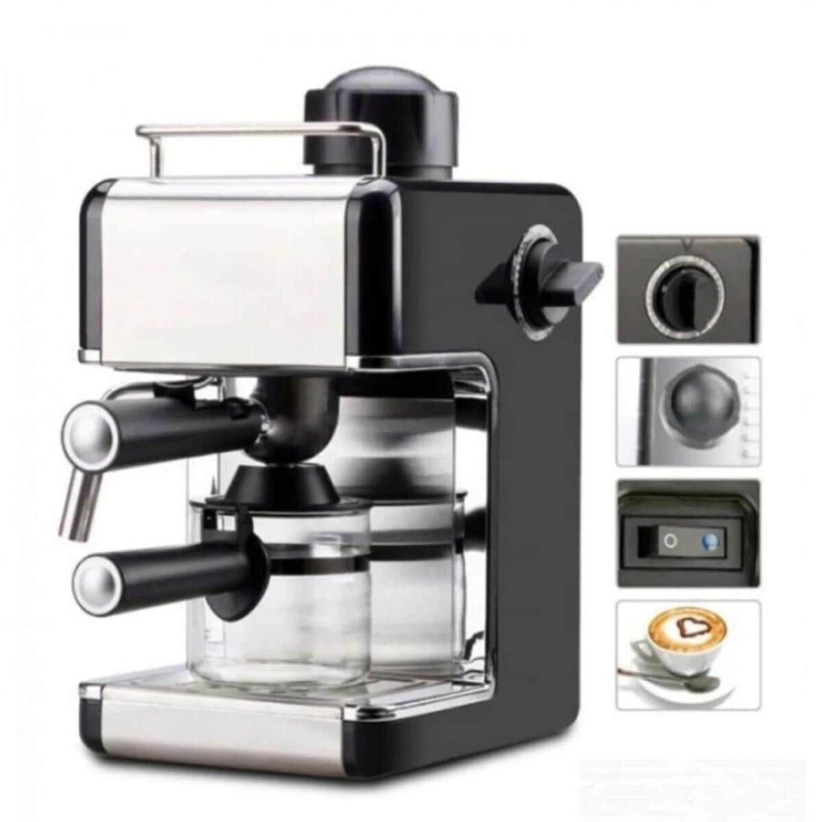 Espresso Coffee Maker with Milk Frother - 3.5 Bar 240ml