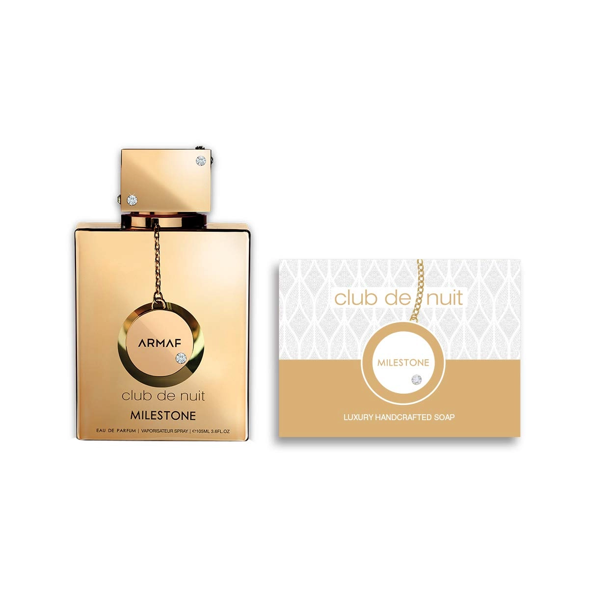 STERLING PERFUMES INDUSTRIES LLC Club De Nuit Milestone Eau De Parfum - 105ml + Club De Nuit Milestone Luxury Handcrafted Soap - 130g - Women 2 Pieces