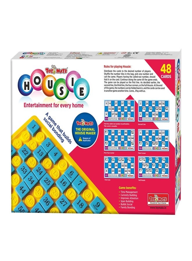 HOUSIE 48 - Red Reusable Card Game